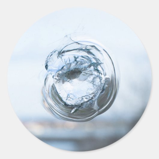 Fenster kaputt runder aufkleber (Vorderseite)