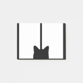 Fenster-Katzen-Klicken, zum des Farbhintergrundes Post-it Klebezettel (Vorderseite)