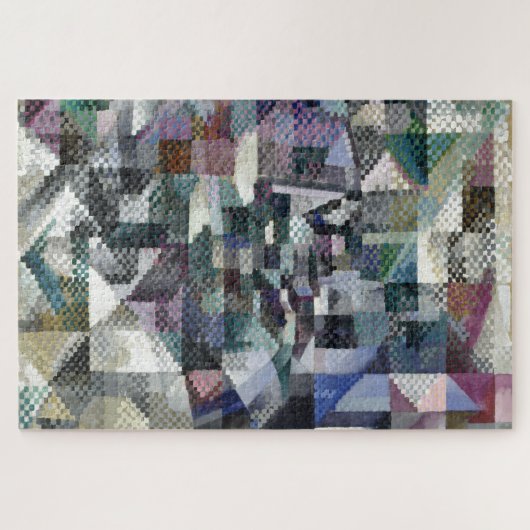 Fenster "Klaasische Abstrakte Malerei" 3 Puzzle (Horizontal)