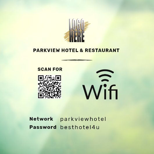 Fenster "Klammern" für Wifi-QR-Code Fensteraufkleber (Blatt 3)