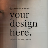 Fenster Klammern Sie Ihr Design Upload 12" x 12" Fensteraufkleber