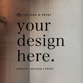 Fenster Klammern Sie Ihr Design Upload 12" x 12" Fensteraufkleber