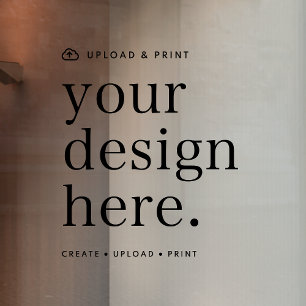 Fenster Klammern Sie Ihr Design Upload 12" x 12" Fensteraufkleber