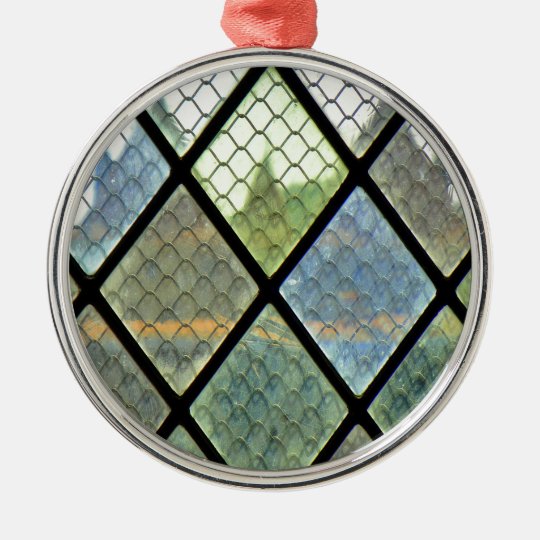 Fenster-Kunst Rundes Silberfarbenes Ornament