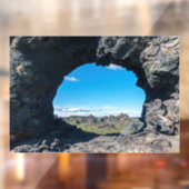 Fenster Lava bei Dimmuborgir, Myvatn Bereich - Isl Fensteraufkleber (Blatt 2)