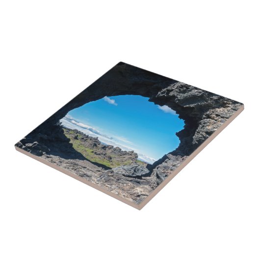 Fenster Lava bei Dimmuborgir, Myvatn Bereich - Isl Fliese (Seite)