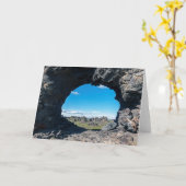 Fenster Lava bei Dimmuborgir, Myvatn Bereich - Isl Karte (Gelbe Blume)
