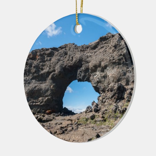 Fenster Lava bei Dimmuborgir, Myvatn Bereich - Isl Keramik Ornament (Links)