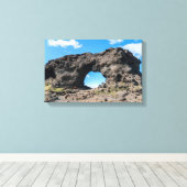 Fenster Lava bei Dimmuborgir, Myvatn Bereich - Isl Leinwanddruck (Insitu (Holzboden))