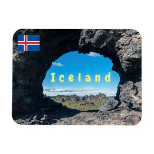 Fenster Lava bei Dimmuborgir, Myvatn Bereich - Isl Magnet