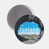 Fenster Lava bei Dimmuborgir, Myvatn Bereich - Isl Magnet (Vorderseite/Rückseite)