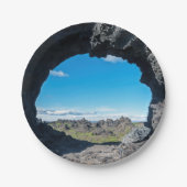 Fenster Lava bei Dimmuborgir, Myvatn Bereich - Isl Pappteller (Vorderseite)