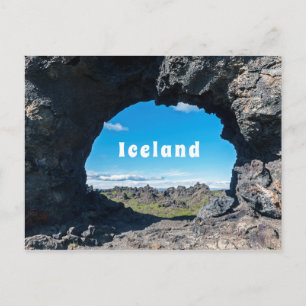 Fenster Lava bei Dimmuborgir, Myvatn Bereich - Isl Postkarte