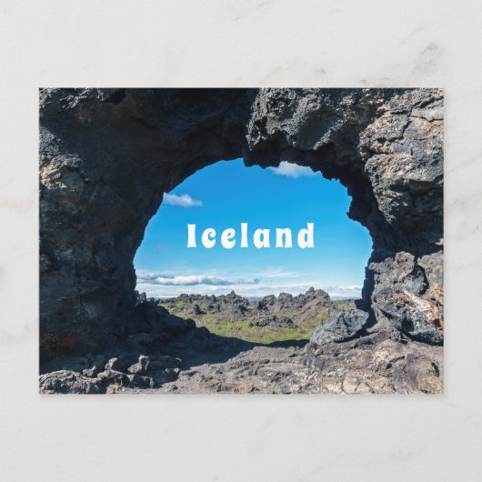Fenster Lava bei Dimmuborgir, Myvatn Bereich - Isl Postkarte (Vorderseite)