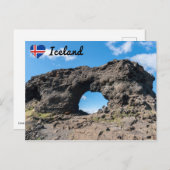 Fenster Lava bei Dimmuborgir, Myvatn Bereich - Isl Postkarte (Vorne/Hinten)