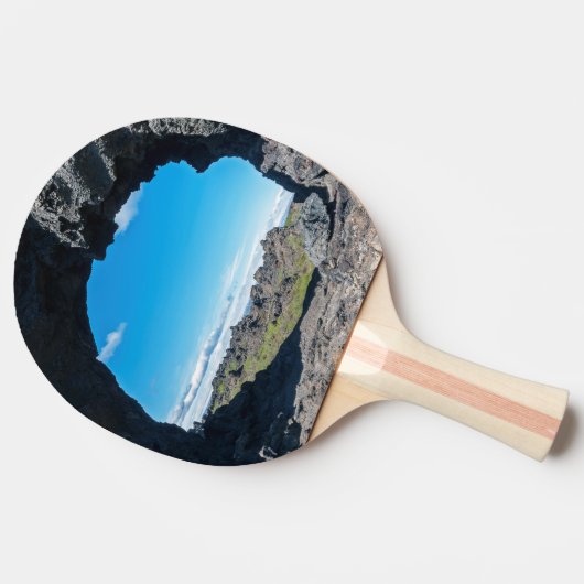 Fenster Lava bei Dimmuborgir, Myvatn Bereich - Isl Tischtennis Schläger (Seitenansicht)