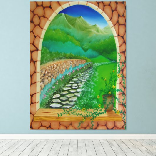 Fenster Leinwanddruck (Insitu (Holzboden))