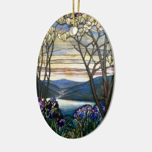 Fenster "Magnolias" und "Irische Festglasfenster" Keramik Ornament (Links)