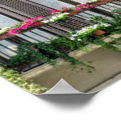 Fenster mit Blume (Italien) Poster (Ecke)
