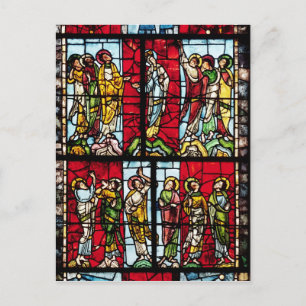 Fenster mit Darstellung der Aufszension, c.1145 Postkarte