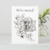 Fenster mit einer neuen blühenden Zweigstelle Ankündigung (Stehend Vorderseite)