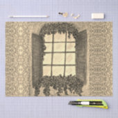 Fenster mit Shutters SEPIA Seidenpapier (Handwerk)