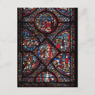 Fenster mit Szenen Postkarte