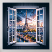 Fenster nach Paris Poster (Vorne)