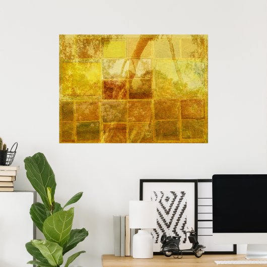 Fenster Patchwork Poster (Heimbüro)
