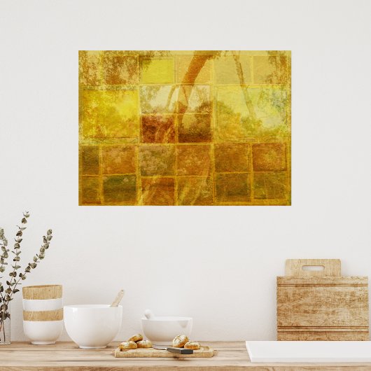 Fenster Patchwork Poster (Küche)