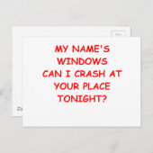 Fenster Postkarte (Vorne/Hinten)