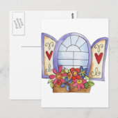 Fenster Postkarte (Vorne/Hinten)