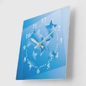 Fenster Quadratische Wanduhr (Winkel)
