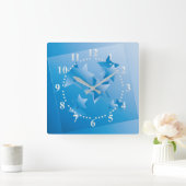 Fenster Quadratische Wanduhr (Zuhause)