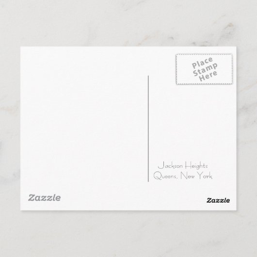 Fenster "Queens" Postkarte (Rückseite)