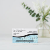 Fenster-Reinigungs-Visitenkarten Visitenkarte (Stehend Vorderseite)