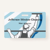 Fenster Reinigungspersonal Name Abzeichen Ausweis (Rückseite)