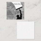 Fenster - ReinigungsVisitenkarten Quadratische Visitenkarte (Vorne/Hinten)