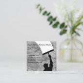 Fenster - ReinigungsVisitenkarten Quadratische Visitenkarte (Stehend Vorderseite)