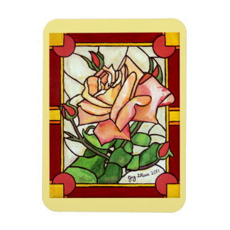 Fenster Rose Peach - Bildschirm Magnet