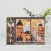 *~* Fenster Rustikales FOTO AP20 Weihnachtsfeierta Einladung (Stehend Vorderseite)
