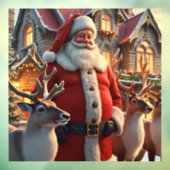 Fenster "Santa and Reindeer" Fensteraufkleber (Blatt 3)