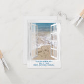 Fenster "Save the Date Open Beach" Karte (Vorderseite/Rückseite Beispiel)