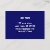 Fenster-Schirm Visitenkarte (Rückseite)