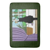 Fenster "Schwarze Katze aussehen" Badematte (Vorderseite Vertikal)