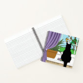 Fenster "Schwarze Katze aussehen" Notizblock (Innenseite)