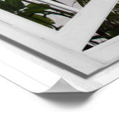 Fenster "Secret Tropical Beach View Fake" Poster (Ecke)