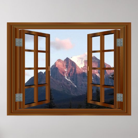 Fenster "Snowy Mountain Imitats" Poster (Vorne)