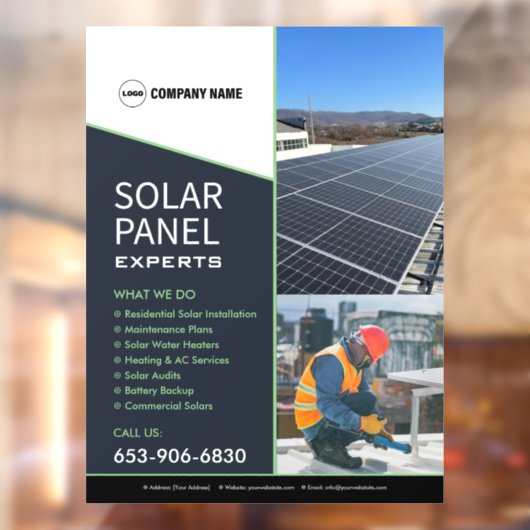 Fenster "Solar Business Services" Fensteraufkleber (Blatt 2)