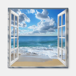 Fenster "Sonniges Meer" Magnet